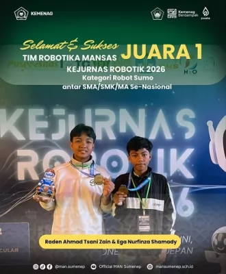 raden ahmad tsani zain raih juara 1 kejurnas robotik 2026 katagori robot sumo antar sma/smk/ma se-nasional ( 5 kg ) di batu nigh spectaculer